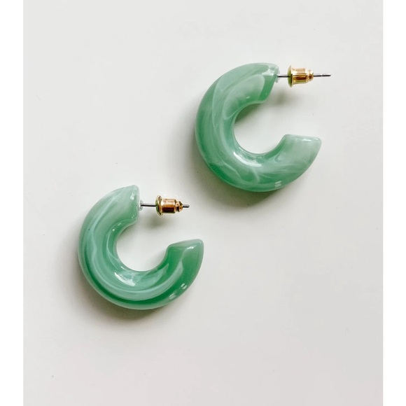 Jayde Resin Hoop Earrings - Picture 8 of 8